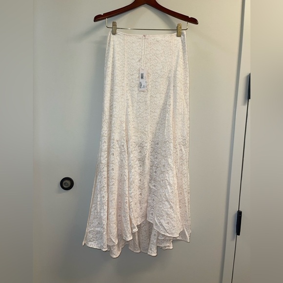 NWT Rebecca Taylor Cream A-Line Skirt - Picture 4 of 9